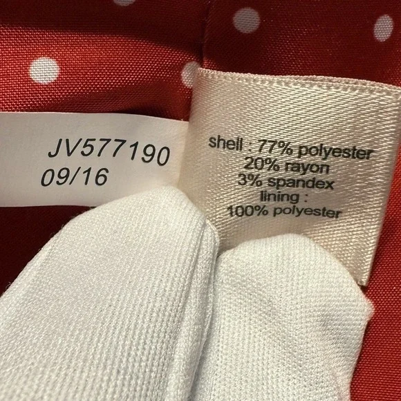 The Limited Red Single Button Blazer Polka Dot Lining M Preppy Academia 89-28 - Picture 12 of 13